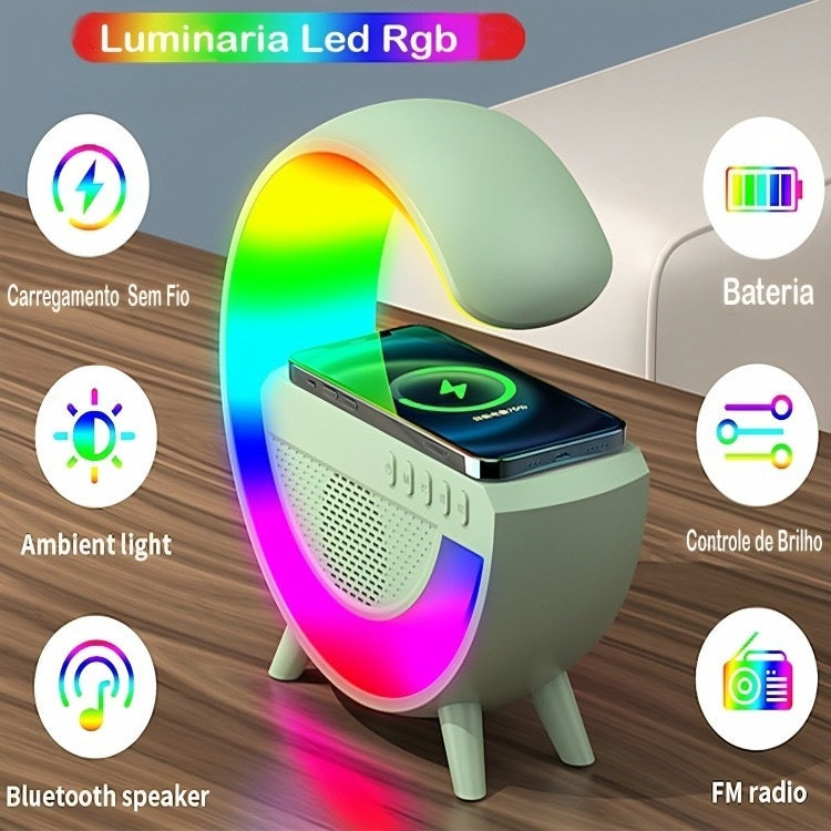 Luminária G Speaker Caixa De Som Carregador Por Indução 🔥